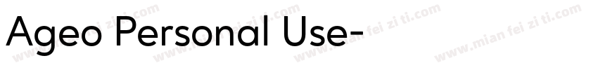 Ageo Personal Use字体转换
